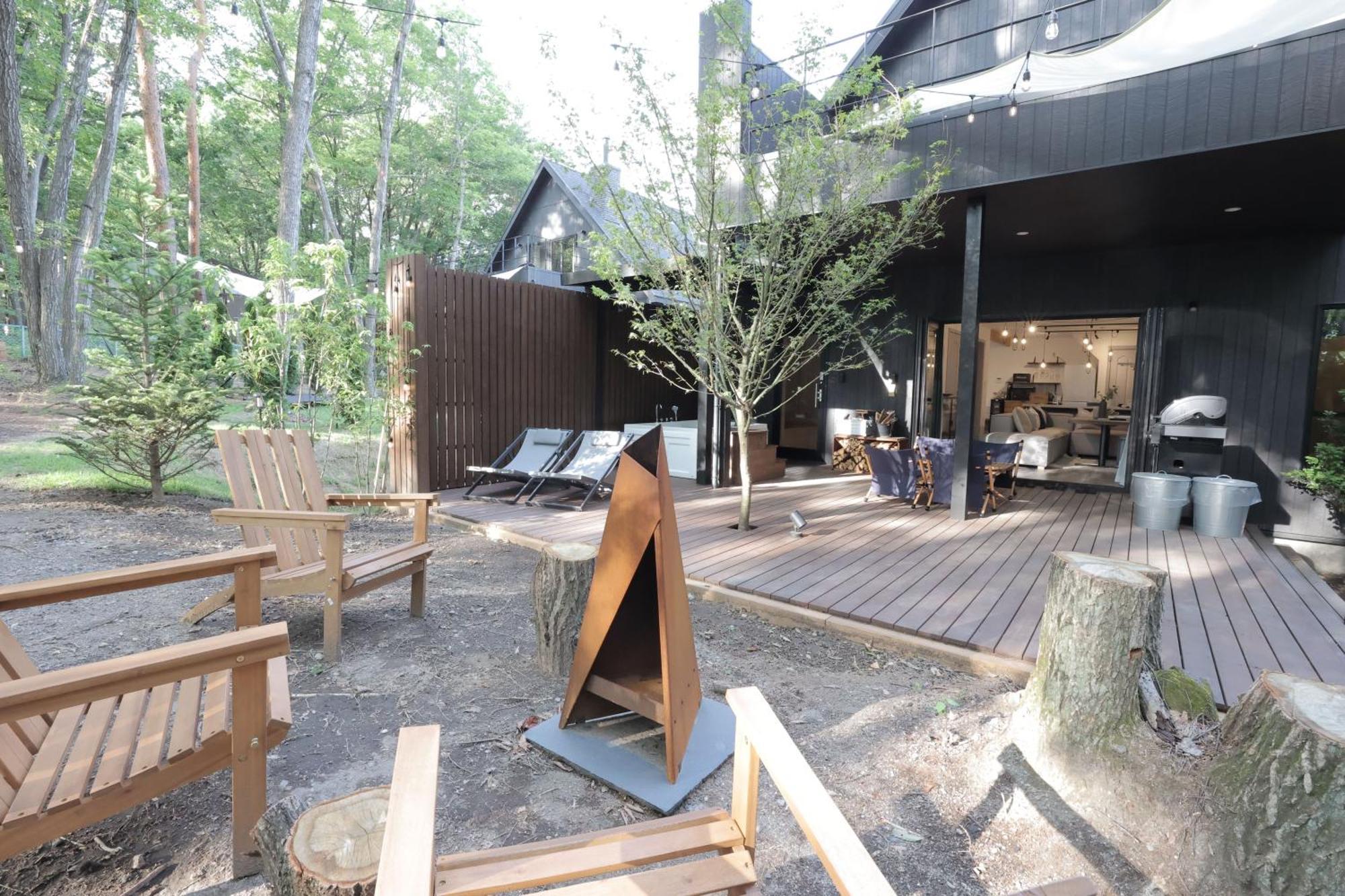 Sauna Forest Cabin 軽井沢 御代田　Mori-Asobi Oiwake Ngoại thất bức ảnh